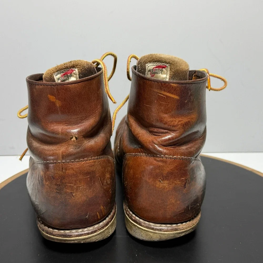 Red Wing 9111 Boots Men Size 10 D Heritage Round Toe‎ Brown Leather USA Workwear